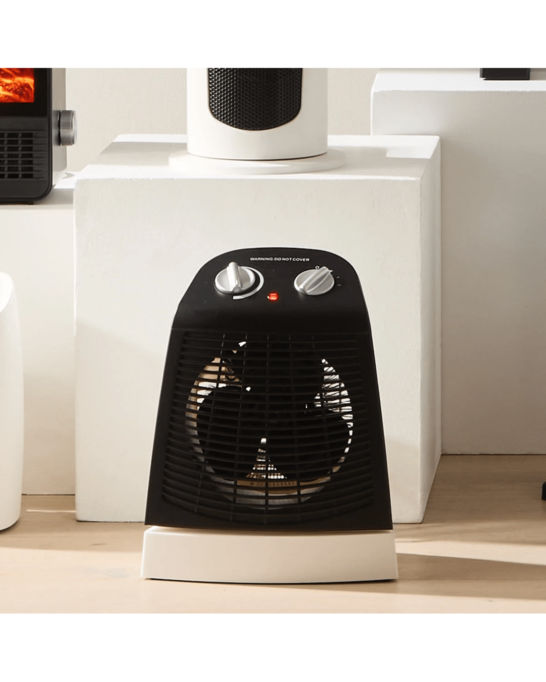 Oscillating Fan Heater - Black