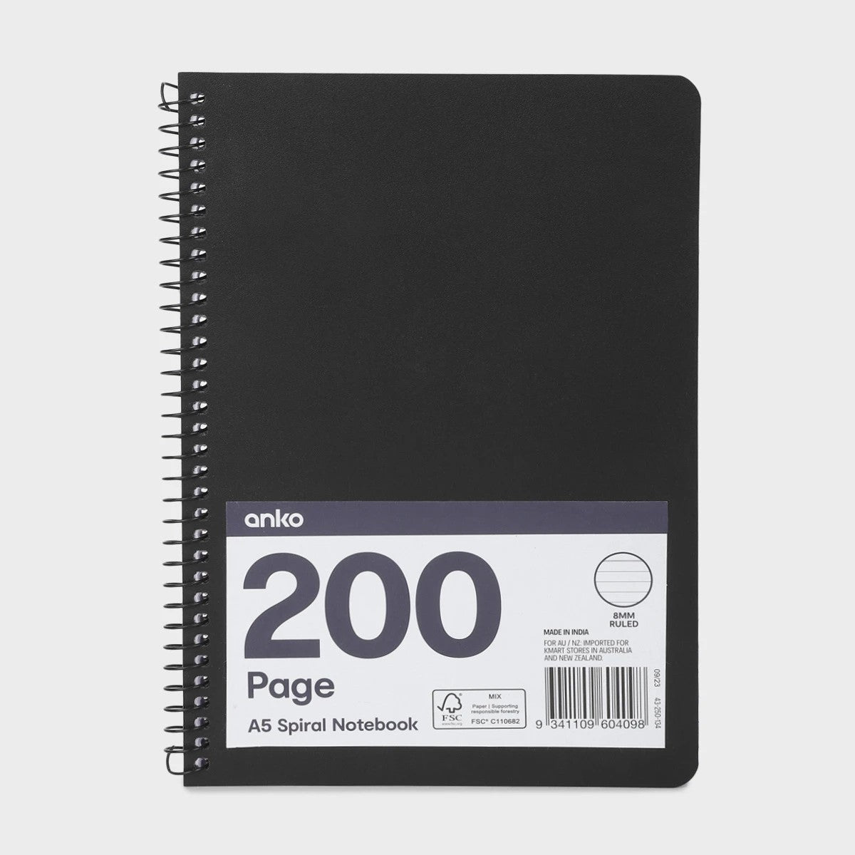 A5 Spiral Notebook - Black
