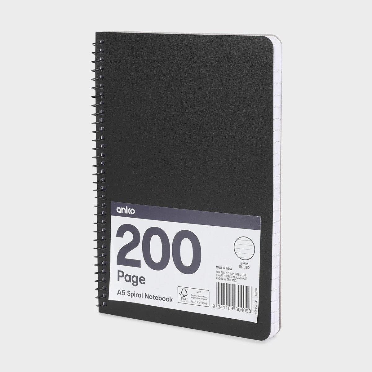 A5 Spiral Notebook - Black
