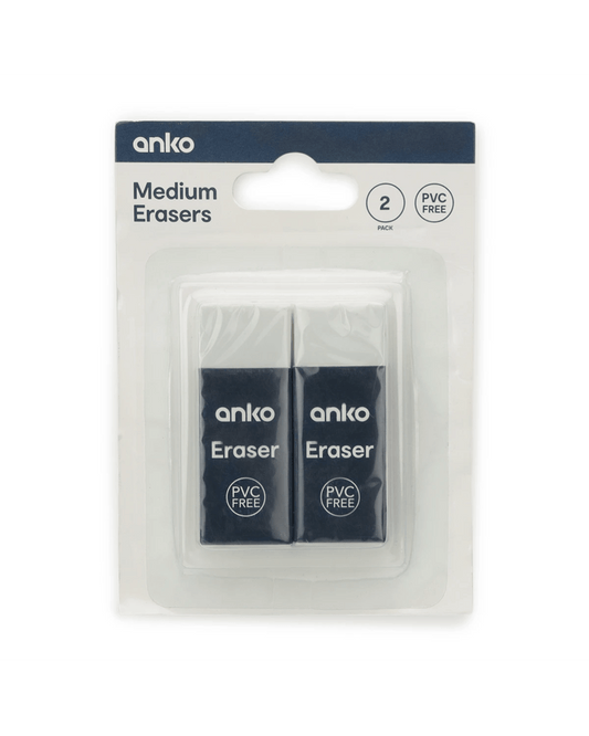 2 Pack Medium Erasers