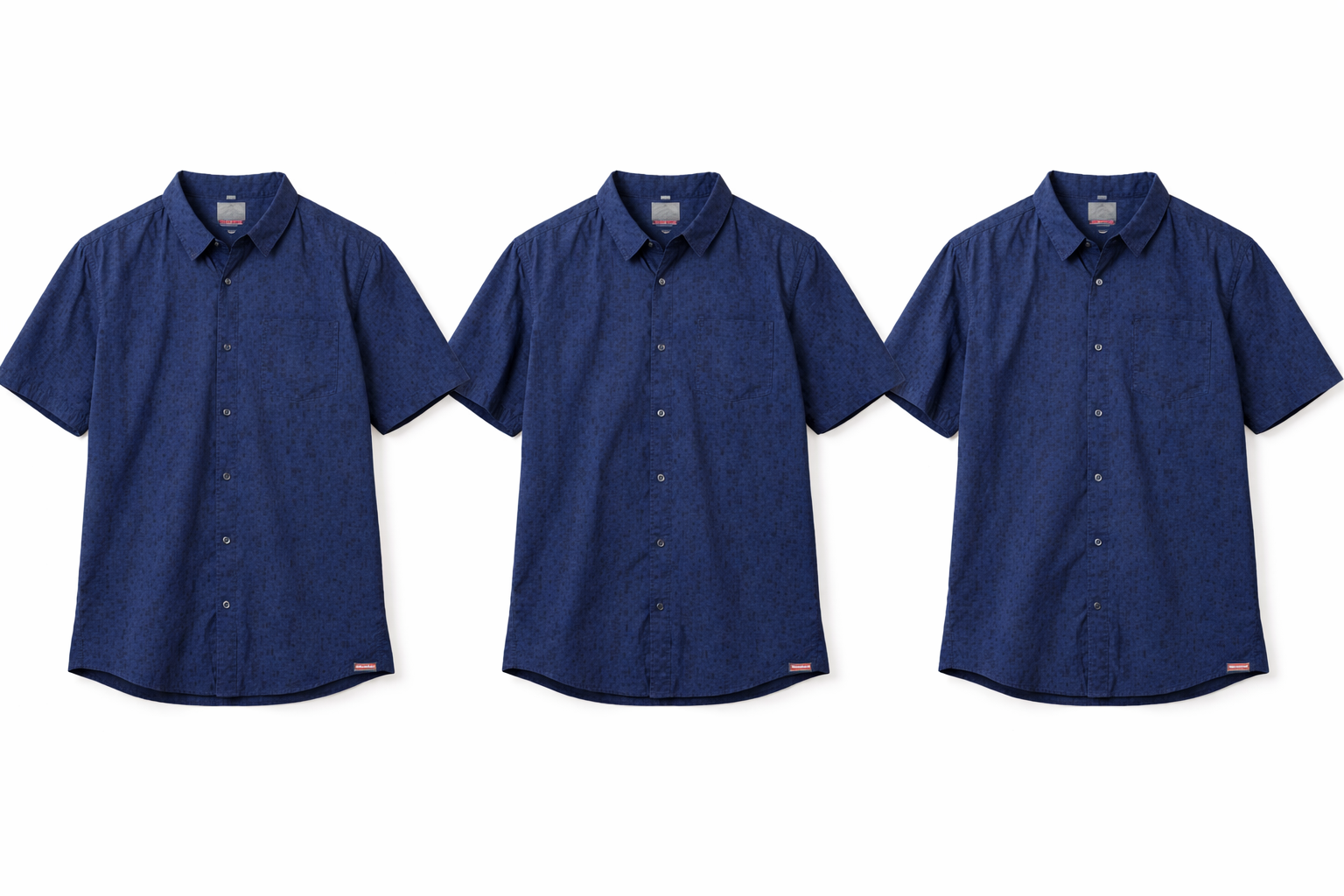 Quiksilver Navy Blue Short Sleeve Button-Up Shirt – Boys XL (100% Cotton)